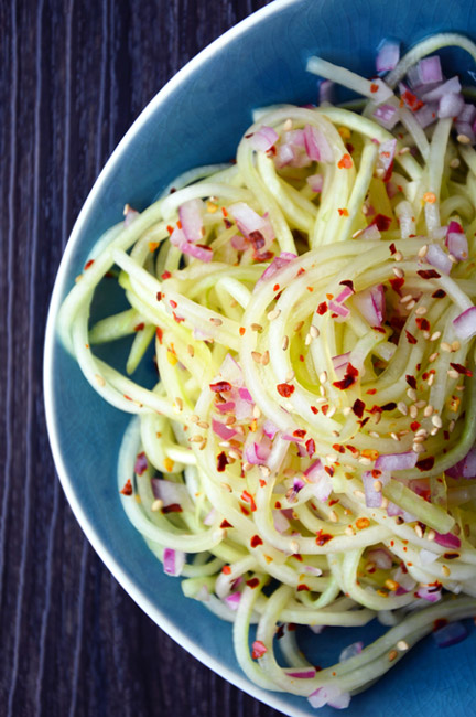 Chilled Sweet And Sour Cucumber Noodles